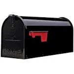 Architectural Mailboxes Post Mount Black Metal Standard Mailbox