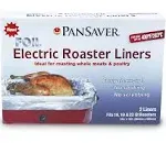 PanSaver 45950 Foil Electric Roaster Liner Pack of 4 - Fits 16-22 Qt Silver 