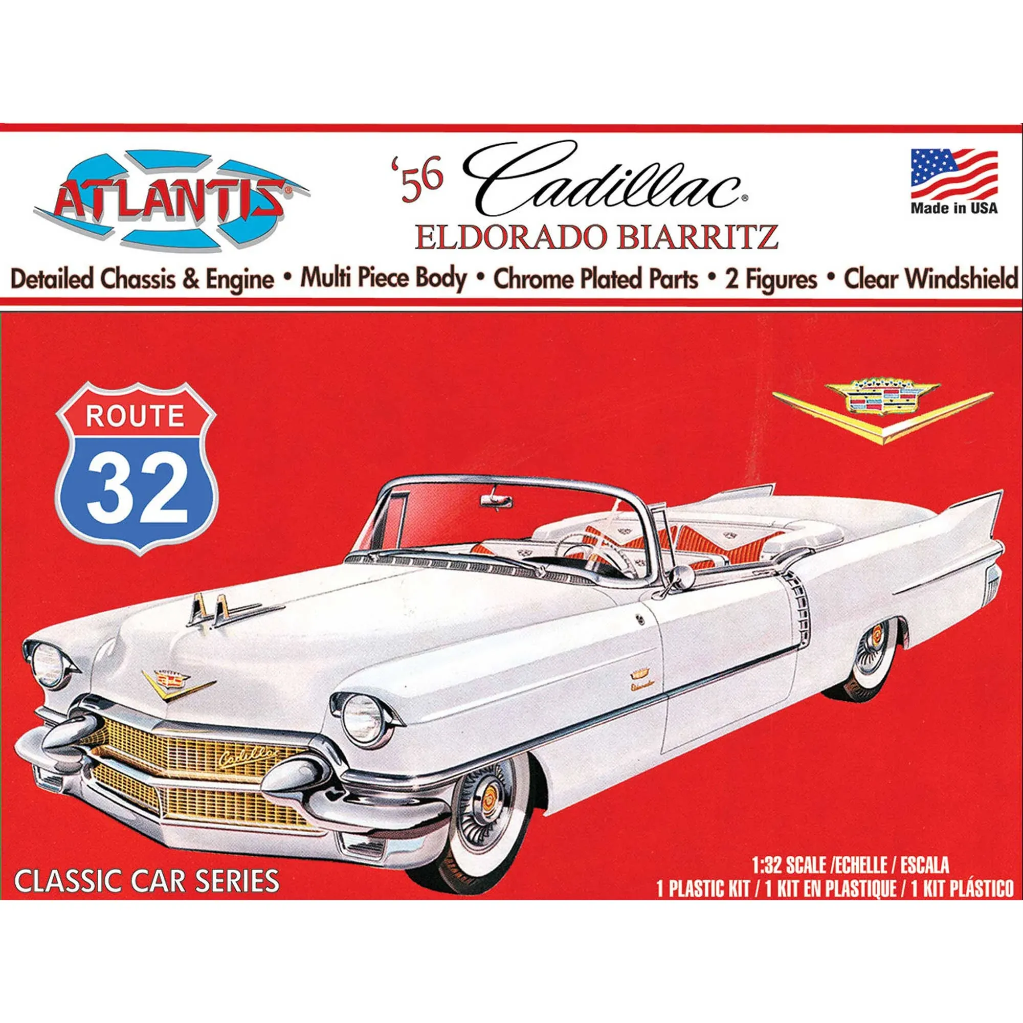 Atlantis 1956 Cadillac Eldorado Biarritz Plastic Model Kit 1/32