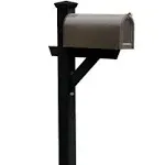 Highwood Mailbox Post 58.7&#034; Recycled Plastic Corrosion Resistant In-Ground Black