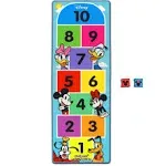 Disney Mickey and Friends 6.5 ft Hopscotch Rug by GoSports - Indoor/Outdoor Playroom Game for Kids