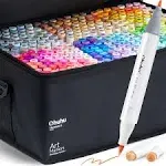 Ohuhu Honolulu B - Dual Tip Alcohol Art Markers - 320 Color Set - Brush & Fine - merriartist.com