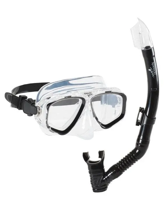 Speedo Unisex-Adult Swim Snorkel Dive Mask Anti-Fog with Nose Cover Adventure Series