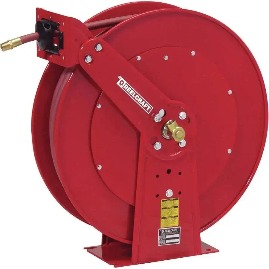 Reelcraft 81100 OLP Dual Pedestal Air/Water Hose Reel | 3/8" x 100'