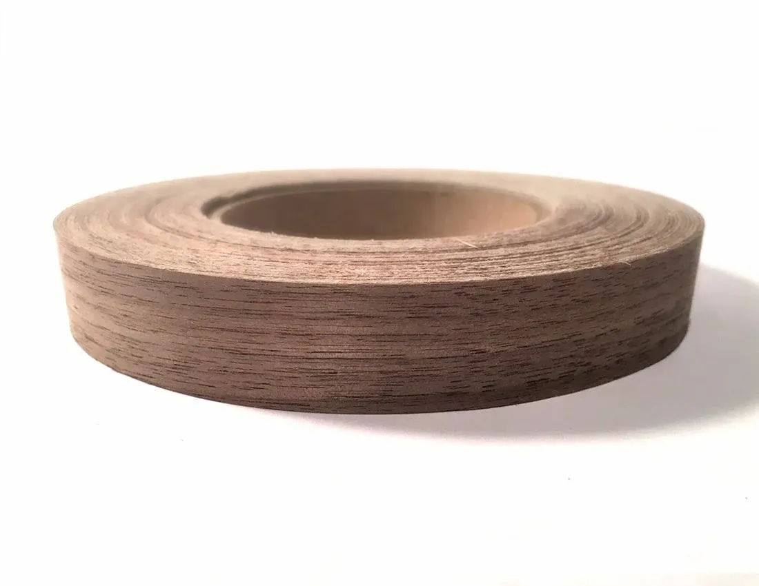 Walnut Wood Veneer Roll, 3/4”×50’ Plywood Edge Banding Strips, Flexible Venee...