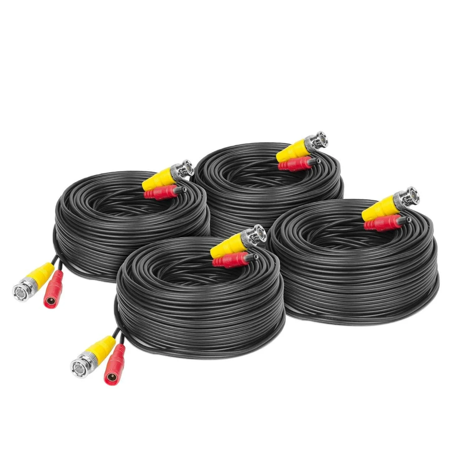 Amcrest 4-Pack 4K Security Camera Cable 60ft BNC Cable, Camera Wire CCTV, Pre ...