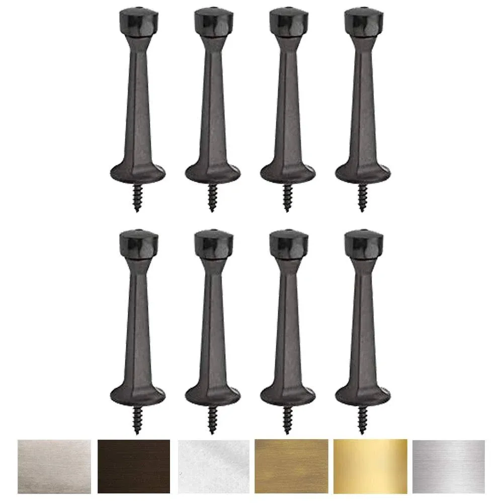 Liberty Premium Door Stoppers Metal Solid Rigid Door Stop Brushed 3 inch (Oil-Rubbed Bronze, 8 Pack)