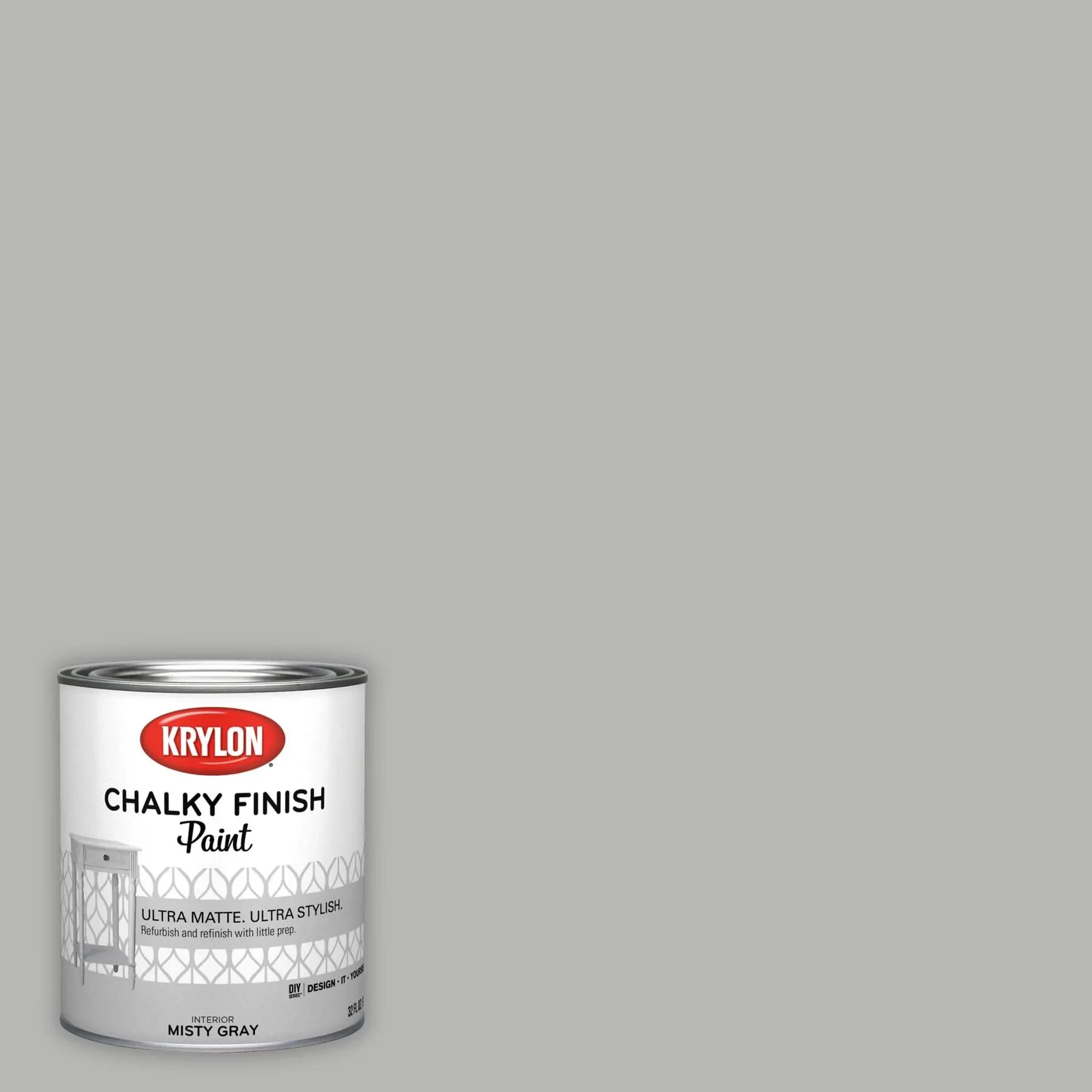 Krylon Misty Gray Water-based Chalky Paint (1-quart) Lowes.com