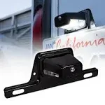 Black 12V DC Bracket-Mount Dot LED License Plate Light for Trailer UTV ATV Truck