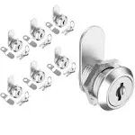 6 Pack Cabinet Locks with Keys, 5/8" Cam Lock Keyed Alike, Mailbox Lock Replacement Secure Drawer Tool Box Mail Box RV Door, Zinc Alloy