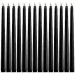 JHENG 10 Inch BlackTaper Candles, 14 Pack Tall Unscented Dripless with Black 