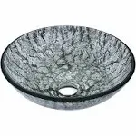 Posh Series Deco-Glass Vessel Sink in Verdure Silver