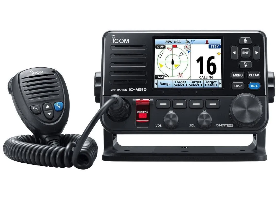 Icom M510 VHF Radio w/Wireless Smart Device Operation - Black