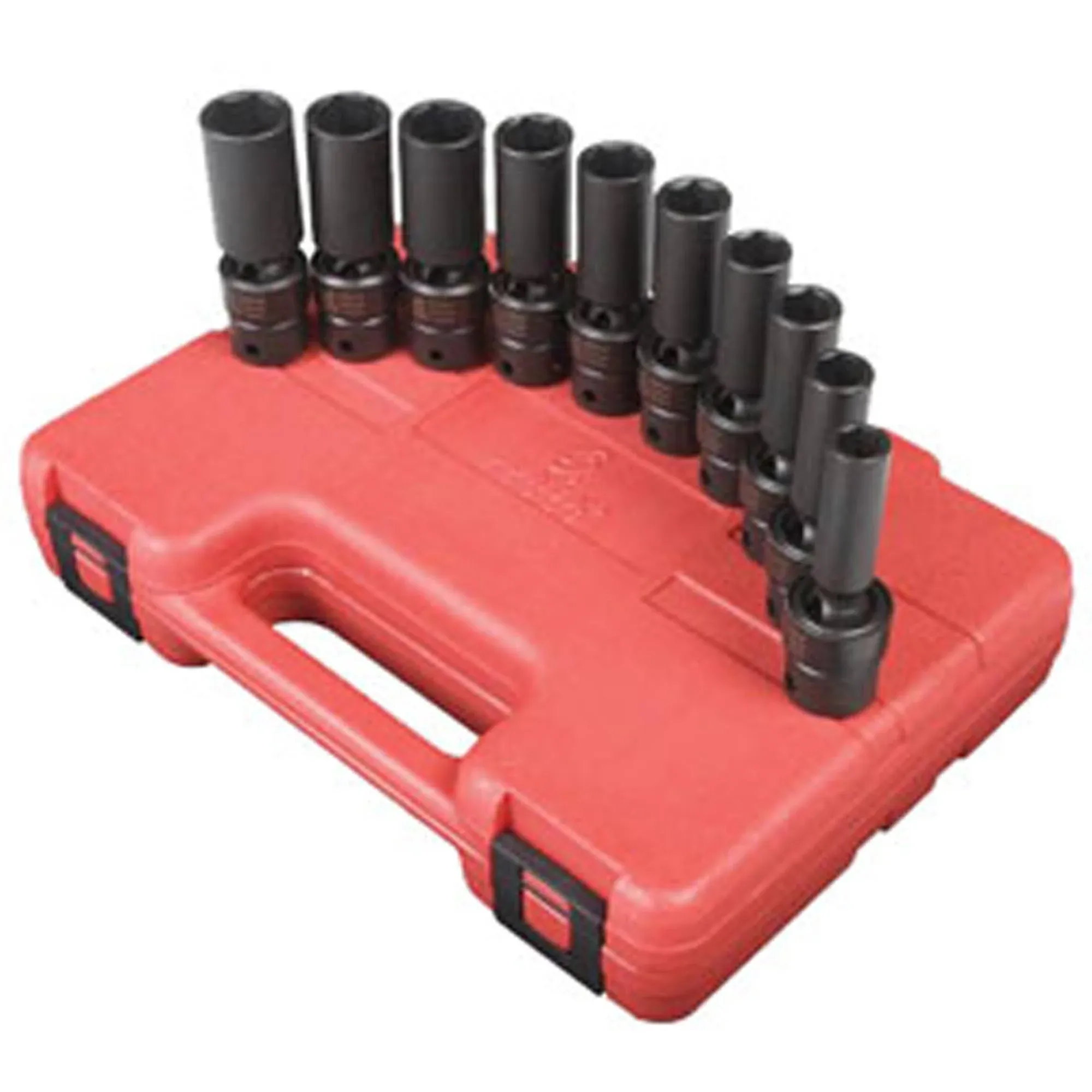 Sunex 3/8" Drive 10 Piece Metric Deep Universal Impact Socket Set