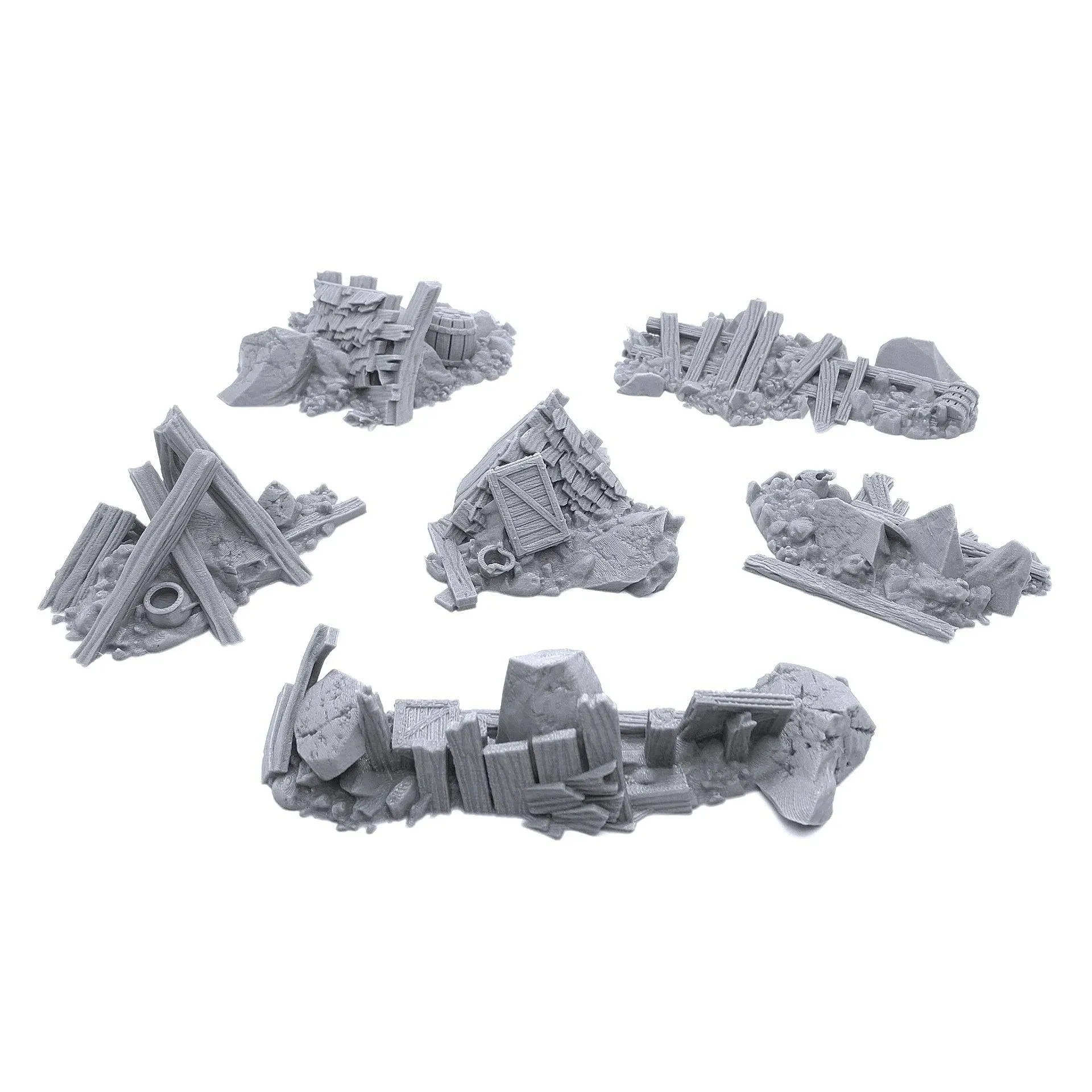 EnderToys Urban Rubble by GameScape3D, 3D Printed Tabletop RPG Scenery and Wargame Terrain for 28mm Miniatures