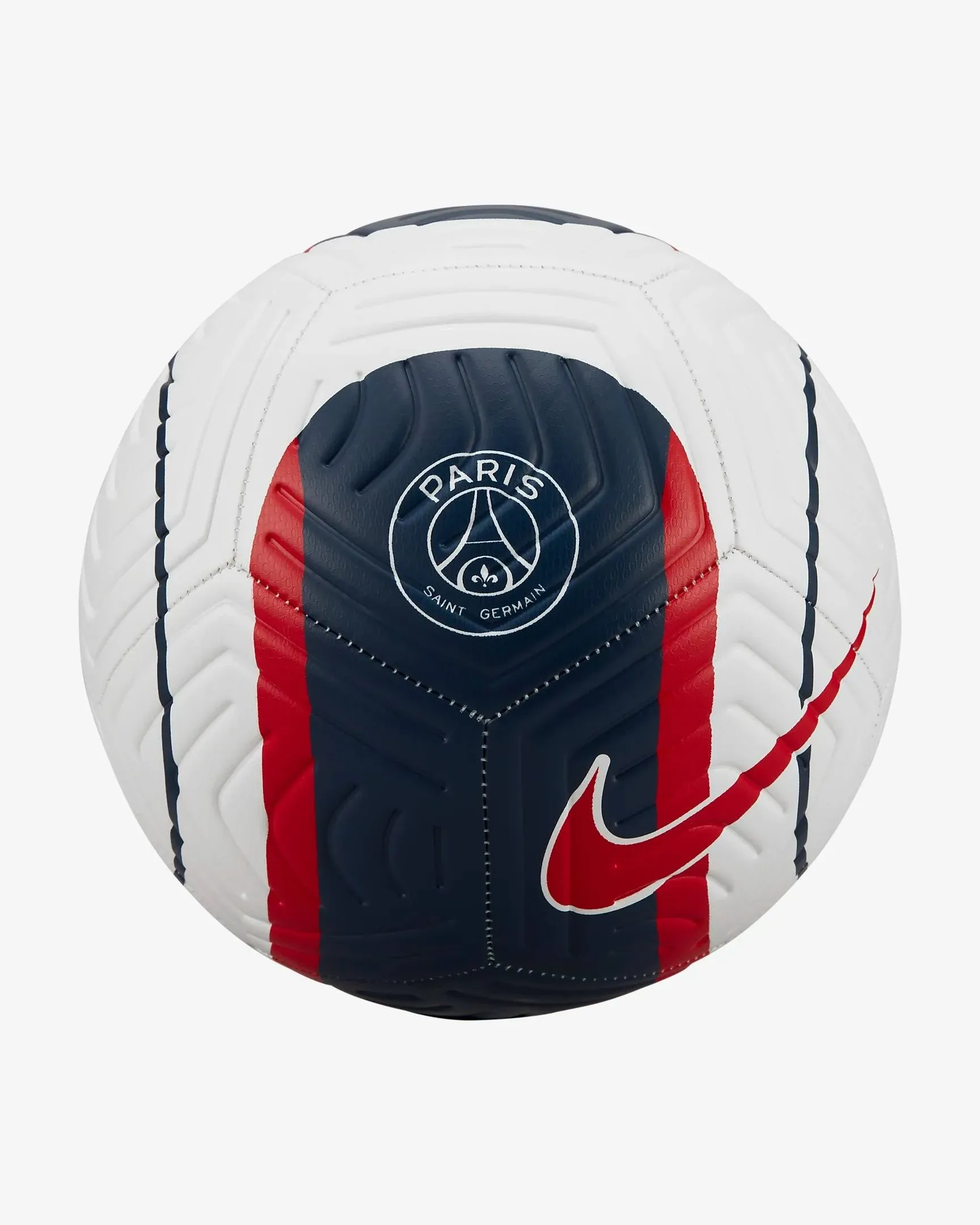 Nike PSG Paris Saint-Germain Strike Adult Unisex Soccer Ball (White/Midnight Navy/University Red, 5)