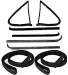 Front Sweep Belt Weatherstrip, Vent Window &amp; Window Channel 8 Pcs 87-91 Ford PU