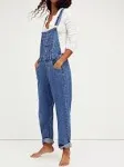 Free People Women's Denim Ziggy Overalls