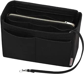 ZTUJO Purse Organizer Insert Felt Bag Organizer with Metal Zipper