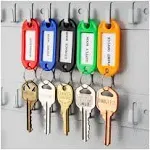 Barska Multi-Purpose Key Tags with Write-On Labels & Ring Holders - 50 Colored Tags