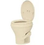 Seaflo RV Toilet - Standard Height, Gravity Flush, Foot Pedal, Soft Close Lid (Bone Color)