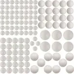 126 Pack Craft Foam Balls, 5 Sizes Including 1-2.4 Inches, Polystyrene Smooth Ro