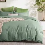 Bedsure Twin/Twin XL Duvet Cover Kids - Soft Brushed Microfiber Duvet Cover Twin, 2 pcs, Includes 1 Sage Green Kids' Duvet Cover (68"x90") with Zipper Closure & 1 Pillow Sham, NO Comforter