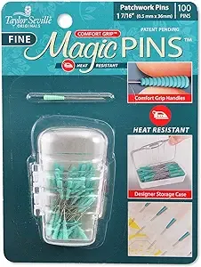 Comfort Grip Magic Pins Patchwork Fine-Quilting Supplies-Sewing Supplies-Sewing Notions-100 Count