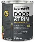 Rust-Oleum - 369387 - Stops Rust 1 qt. Satin Alpine Gray Door and Trim Paint