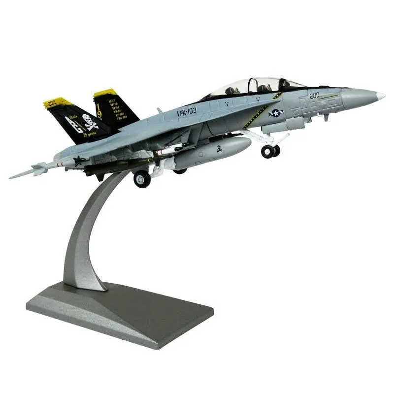 1/100 Scale F/A-18 Hornet Strike Fighter Plane Metal Fighter Military Model Diecast Plane Model for Collection or Gift