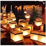 Diagtree 20 Pack Square Chinese Lanterns Wishing, Praying, Floating, River Paper ...