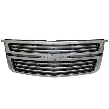 Fits 15-20 Chevy Tahoe LTZ Style Front Bumper Mesh Hood Grill Grille Chrome