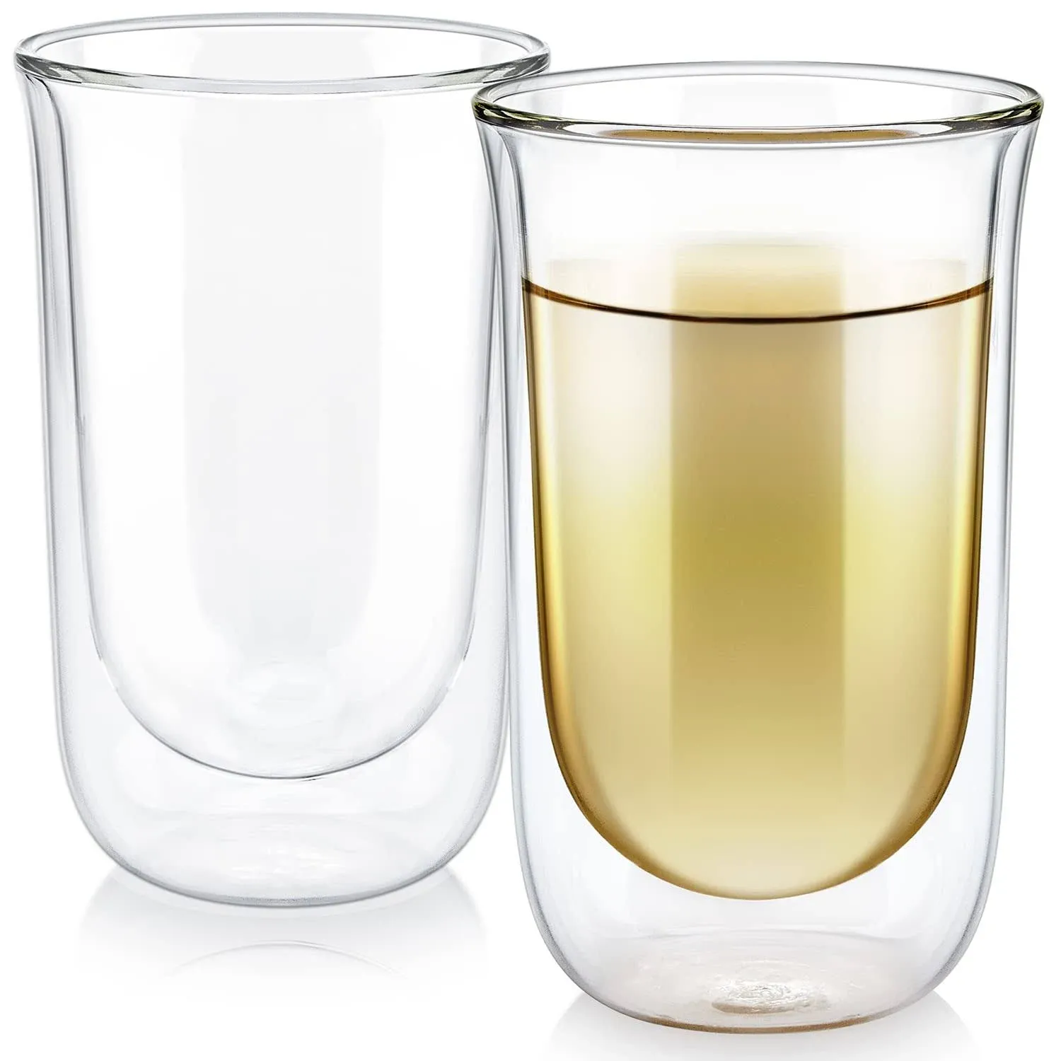 Teabloom Tulip Tea AU Lait Insulated Tasting Glasses-Set of 2, Size: One Size