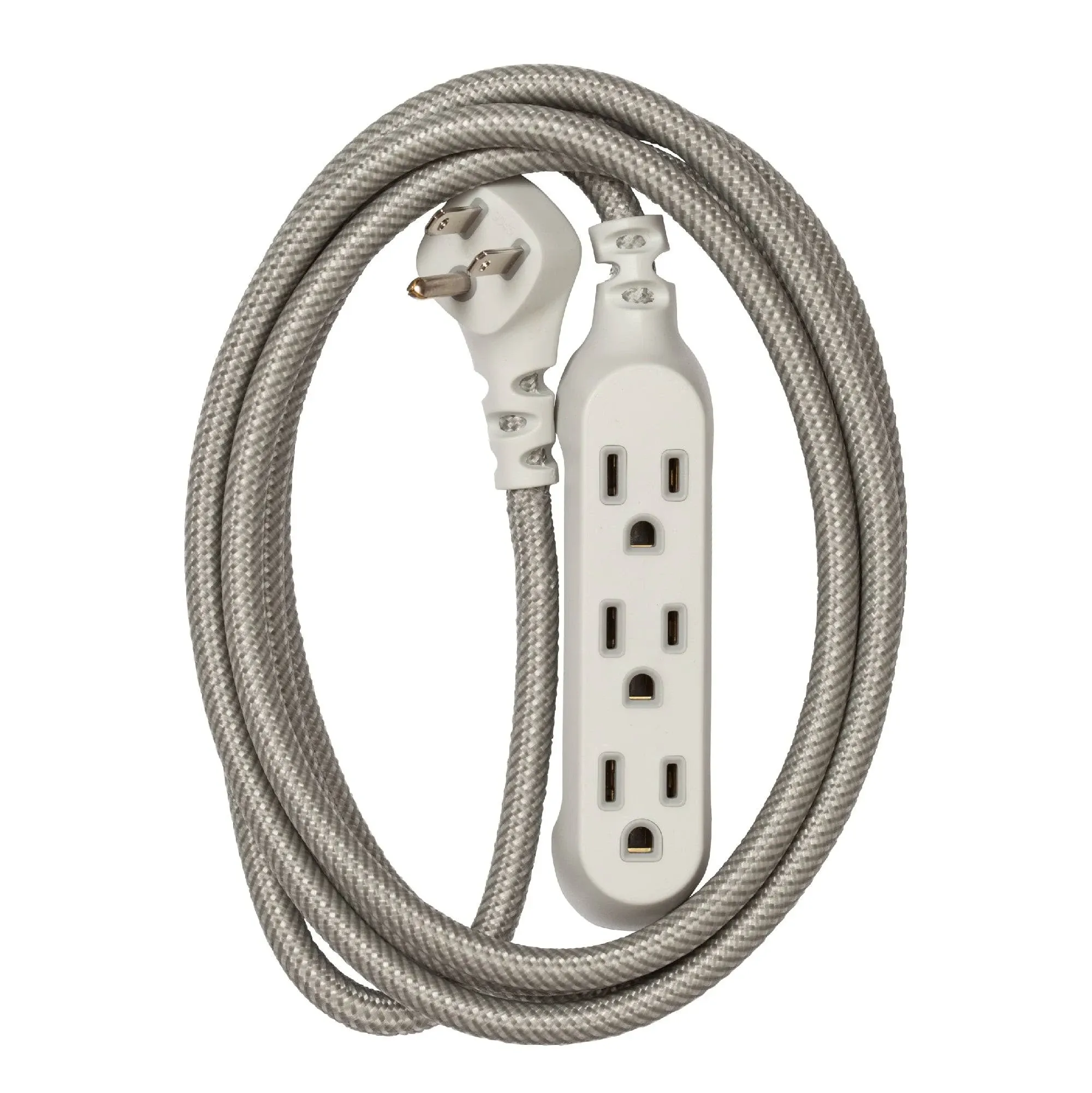 360 Electrical Habitat Braided 3-Outlet Extension Cord (8ft - Tungsten)