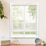 CHICOLOGY Cordless 1-Inch Vinyl Mini Blinds, Gloss White (Room Darkening) 30"W X 72"H