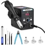 Hot Air Rework Station Soldering Heat Gun, °F/°<wbr/>C Display, 110V SMD Hot