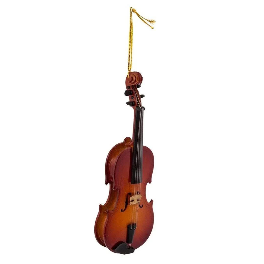 Kurt Adler 5.5in Wood Violin Ornament