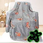 Fox Gifts Toys for Kids Boys Baby- Glow in The Dark Blanket Fox Presents for ...