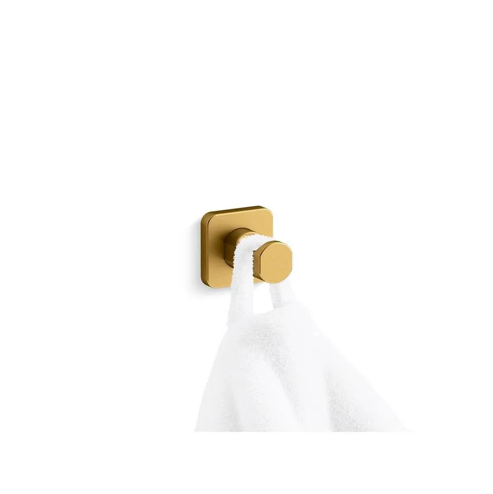 Kohler 23529-2MB Parallel Robe Hook Vibrant Brushed Moderne Brass