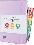 Simple Elephant Undated Planner for 2024 - Monthly, Weekly, Daily Planner - Leather Agenda Planner W/No Bleed Pages & Pen Holder - College, Work & Business Calendar Book