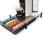 RECAPS Coffee Pod Kitchen Organizer Storage Holder Pod Drawer Pods Holder Compatible with Vertuoline and VertuolinePlus Machines Tempered Glass Drawer Stores 40 Coffee Pods(Coffee Pods NOT Included)