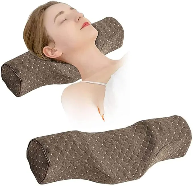 Cervical Neck Pillow for Pain Sleeping, Neck roll Pillow Memory Foam for Stif...