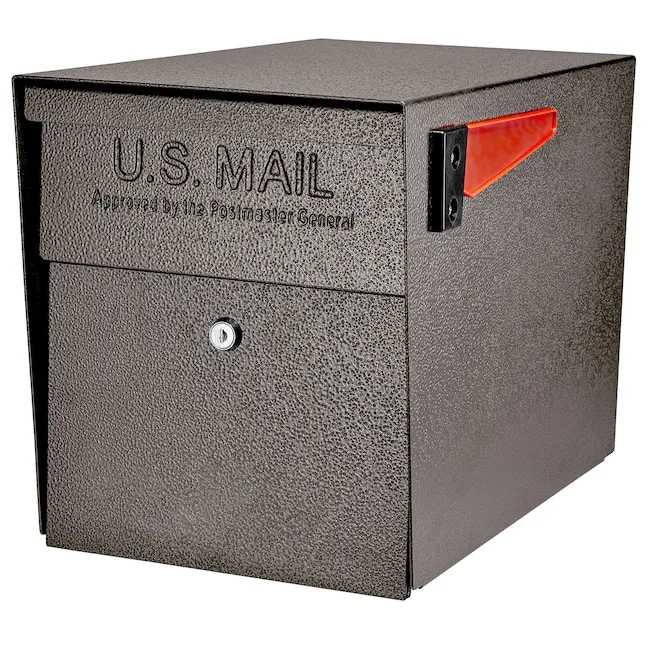 Mail Boss Post Mount Bronze Metal Extra Large Lockable Mailbox Lowes.com