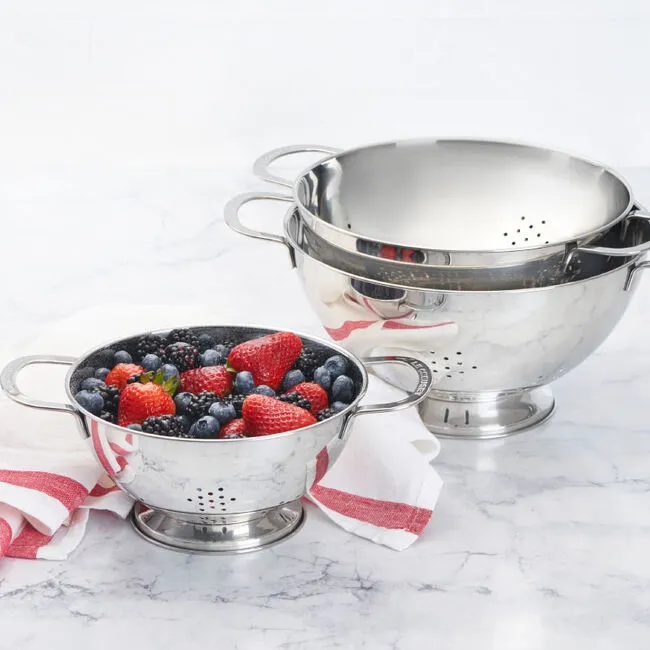 Stainless Steel 3-Piece Colander Set