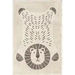 nuLOOM Ivory 4 ft. x 6 ft. Mirelle Lion Machine Washable Kids Area Rug