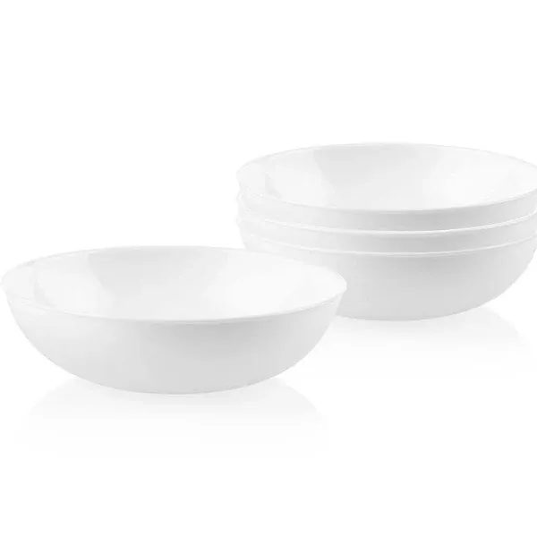 Corelle 1139145 Bowl Dinnerware Set, Glass, White, 46 oz