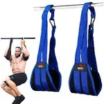 DMoose Fitness Hanging Ab Straps for Pull Up Bar & Core Strength Training - Thick Padded Arm Strap for Ab Swing with 2 Rust-Resistant Carabiners - Pull Up Straps for Ab Workouts at Home and Gym (Pair)