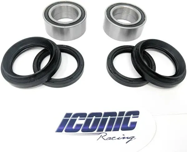 Both Front Wheel Bearing and Seal Kits Compatible with 00-06 Honda Rancher 350 400 4x4 Fourtrax TRX350FE TRX350FM TRX400FA TRX400FGA 4x4 Only