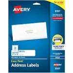 Easy Peel Inkjet Address Labels, 1 x 4, White, 500/Pack