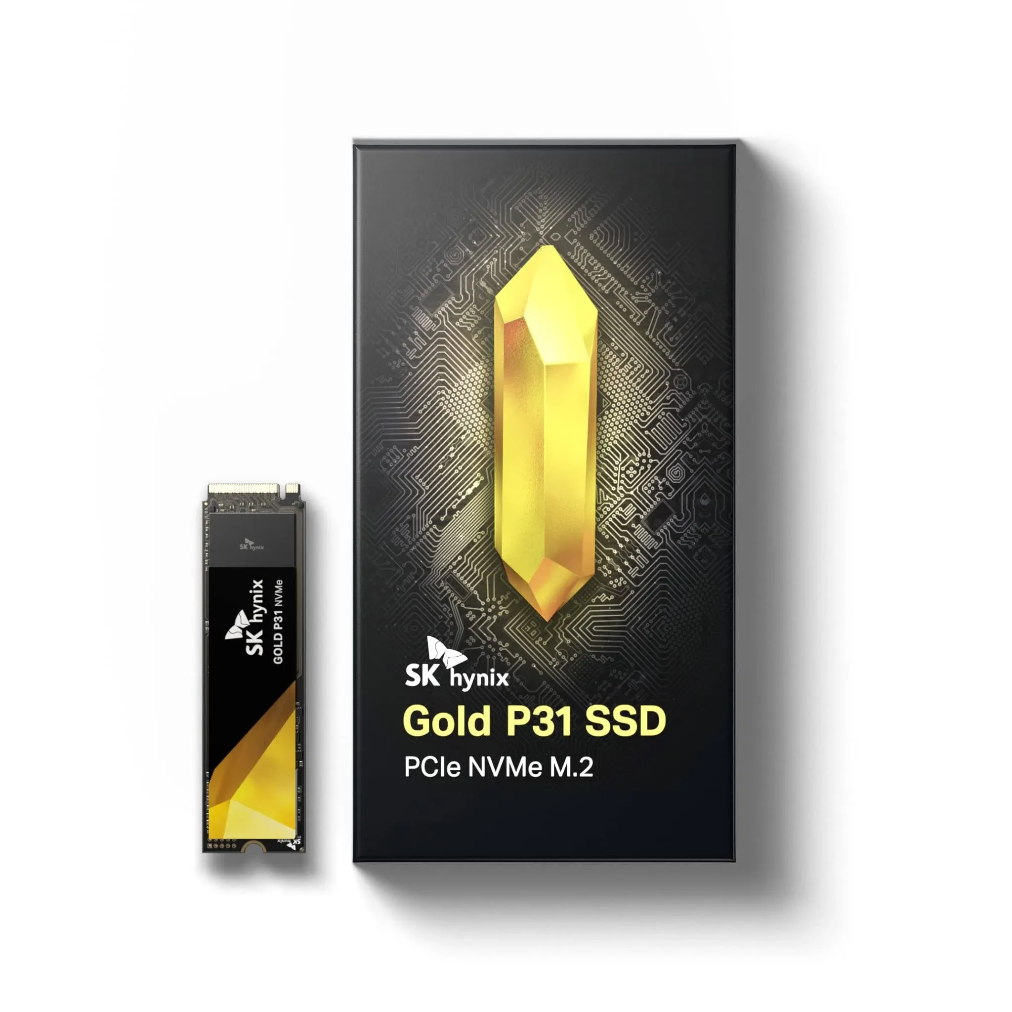 SK Hynix Gold P31 2TB PCIe NVMe Gen3 M.2 2280 Internal SSD | Up to 3500MB/S | Compact M.2 SSD Form Factor SSD | Internal Solid State Drive with 128-Layer NAND Flash